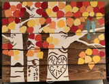 pyrography art : personalized wedding guest book, hand painted guest book, pyrography art, home decor, wedding album idea