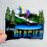 St. Marys Glacier Colorado sticker, colorado glacier hike sticker, snowshoeing sticker, backpacking sticker, glacier sticker, st marys glacier sticker, colorado mountain sticker, colorado sticker, colorado hike sticker