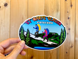 St. Marys Glacier Colorado sticker, colorado glacier hike sticker, snowshoeing sticker, backpacking sticker, glacier sticker, st marys glacier sticker, colorado mountain sticker, colorado sticker, colorado hike sticker