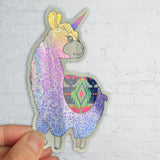 Llamacorn : a mythical creature made up of a llama and unicorn, AKA Unillama.  llamacorn sticker, funny llamacorn decal, funny llama decal, funny unicorn decal, llamacorn sticker, llama sticker, unicorn sticker, llama slap, llamacorn slap, unicorn slap