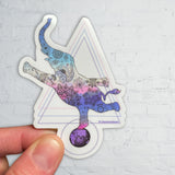 elephant sticker, yoga elephant sticker, elephant yoga sticker, yoga sticker, warrior 3 sticker, warrior III sticker, k2 sticker, mountain sticker, world sticker, tattoo sticker, mandala sticker, snowflake sticker, dancing elephant sticker, acrobat elephant sticker, gymnastics elephant sticker, elephant pose sticker, elephant on ball sticker, triangle sticker, circle sticker, die cut sticker