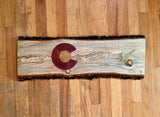 welcome to the mountains, colorado flag art, wood burned colorado flag, dotwork colorado flag, jefferson county mountain range