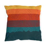 colorado sunrise pillow, colorado sunset pillow, colorado mountain pillow, colorado gradient pillow, sunset gradient pillow, sunrise gradient pillow, contour lines pillow, topography pillow, Mountain pillow, Mountain outdoor pillow, colorado pillow, colorado outdoor pillow, gradient pillow, gradient outdoor pillow, topography outdoor pillow, contour lines outdoor pillow