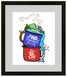 camping mug art, mountain adventure art, SUP paddle board art, moose camping illustration, tent camping illustration, outdoor adventure artwork, hiking and camping artwork, explore nature print, find your joy print, get lost along the way print, wilderness camping artwork, camping print, camper van illustration, national park adventure artwork, kayaking SUP print