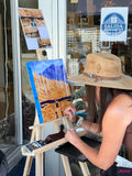 colorado mountain bike art, autumn aspen painting, fall foliage artwork, original acrylic mountain bike art, rockies bicycle painting, hidden detail art, aspen trail artwork, mountain biking painting, colorado landscape art, wood panel painting, aspen mountain bike art, mountain biking in aspen, mountain biking in colorado