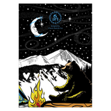 bear roasting marshmallow greeting card, bear roasting marshmallows greeting card,  bear roasting marshmallows silhouette greeting card, bear camping greeting card, man in the moon with ribbon smiling greeting card, colorado mountains greeting card, bear roasting marshmallow card, bear roasting marshmallows card, bear roasting marshmallows card, bear roasting marshmallows silhouette card, bear camping card, man in the moon with ribbon smiling card, colorado mountains card