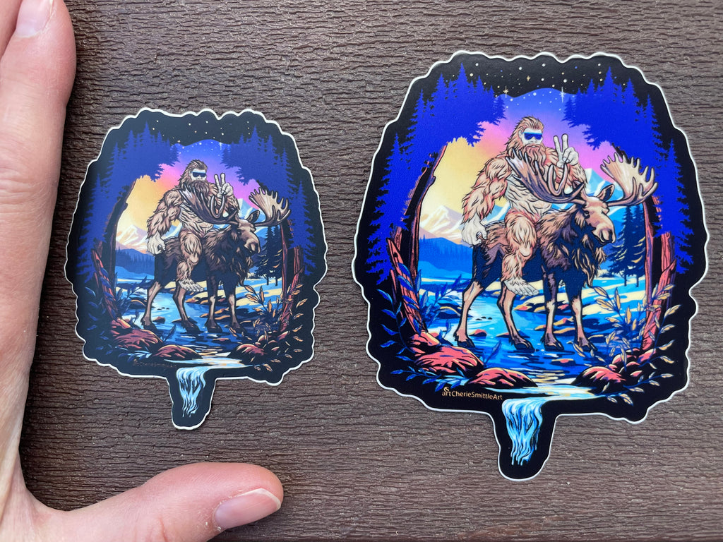 Storyteller Bigfoot Sticker – CherieSmittleArt