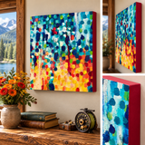brown trout painting, original fish art, wildlife oil painting, colorado fly fishing art, trout artist, stream kings cloak, fine art fly fishing, brown trout art, original wildlife painting, fly fishing gifts, river nature art, colorado wildlife artist, trout decor, impressionist fish painting, cabin wall decor, brown trout skin art, brown trout skin artwork