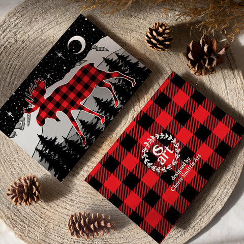 Buffalo Plaid Moose Mountain Greeting Card; Buffalo Plaid Greeting Card, colorado artist, colorado art, colorado artwork, Buffalo Plaid Moose Card, Pikes Peak card, Colorado Springs Card, Mountain card, moose silhouette card, Colorado mountain card, moose greeting card, mountain greeting card, Colorado mountain greeting card, card with moose, card with mountain, thank you card, congratulations card, moose silhouette card, moose silhouette greeting card