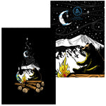 bear roasting marshmallow greeting card, bear roasting marshmallows greeting card,  bear roasting marshmallows silhouette greeting card, bear camping greeting card, man in the moon with ribbon smiling greeting card, colorado mountains greeting card, bear roasting marshmallow card, bear roasting marshmallows card, bear roasting marshmallows card, bear roasting marshmallows silhouette card, bear camping card, man in the moon with ribbon smiling card, colorado mountains card