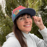 colorado flag hat, colorado flag trucker hat, mt blue sky hat, mount blue sky trucerk hat, mt. evans hat, mount evans trucker hat, contour lines hat, colorado mountains hat, colorado mountains trucker hat, idaho springs colorado hat, idaho springs colorado trucker hat, mountain hat, mountain trucker hat, mountain and river hat, mountain and river trucker hat, colorado sunrise hat, colorado sunset hat, colorado sunrise trucker hat, colorado sunset trucker hat