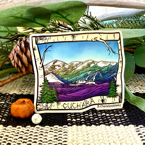 cuchara colorado art, cuchara mountain illustration, cuchara mountain ski area artwork, cuchara colorado sticker, rainbow mountain illustration, colorful mountain art, colorado mountain art print, aspen tree illustration, colorado nature artwork, cuchara colorado gift, colorado ski town art, colorado aspen trees art, mountain landscape illustration, cuchara colorado decor, colorado rainbow mountain print, colorful colorado mountains