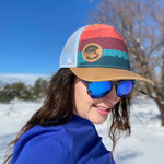 colorado flag hat, colorado flag trucker hat, mt blue sky hat, mount blue sky trucerk hat, mt. evans hat, mount evans trucker hat, contour lines hat, colorado mountains hat, colorado mountains trucker hat, idaho springs colorado hat, idaho springs colorado trucker hat, mountain hat, mountain trucker hat, mountain and river hat, mountain and river trucker hat, colorado sunrise hat, colorado sunset hat, colorado sunrise trucker hat, colorado sunset trucker hat