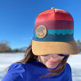 colorado flag hat, colorado flag trucker hat, mt blue sky hat, mount blue sky trucerk hat, mt. evans hat, mount evans trucker hat, contour lines hat, colorado mountains hat, colorado mountains trucker hat, idaho springs colorado hat, idaho springs colorado trucker hat, mountain hat, mountain trucker hat, mountain and river hat, mountain and river trucker hat, colorado sunrise hat, colorado sunset hat, colorado sunrise trucker hat, colorado sunset trucker hat