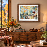 mountain biking art, autumn mountain bike painting, original acrylic mountain art, aspen forest painting, fall foliage artwork, Colorado mountain art, mountain bike wall art, gallery wood panel art, mountain biking gift, original aspen tree painting, mountain bike art, mountain bike artwork, fall aspen trees art, aspen tree art, autumn aspen tree art, fall mountain bike artwork