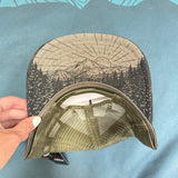 Cuchara Mountain Park, Cuchara Colorado hat, trucker hat, West Spanish Peak art, Apishapa ski run, Colorado mountain hat, genuine leather patch hat, Pukka trucker hat, 10810 elevation, southern Colorado gear, mountain runner apparel, ski patrol style, Colorado souvenir hat, topographic map art, outdoor adventure headwear