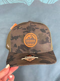 Cuchara Mountain Park, Cuchara Colorado hat, trucker hat, West Spanish Peak art, Apishapa ski run, Colorado mountain hat, genuine leather patch hat, Pukka trucker hat, 10810 elevation, southern Colorado gear, mountain runner apparel, ski patrol style, Colorado souvenir hat, topographic map art, outdoor adventure headwear