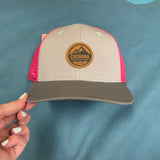 Cuchara Mountain Park, Cuchara Colorado hat, trucker hat, West Spanish Peak art, Apishapa ski run, Colorado mountain hat, genuine leather patch hat, Pukka trucker hat, 10810 elevation, southern Colorado gear, mountain runner apparel, ski patrol style, Colorado souvenir hat, topographic map art, outdoor adventure headwear