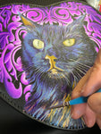 custom handbag, custom painted handbag, custom hand painted handbag, hand-painted handbag, handpainted handbag, custom purse, custom painted purse, custom hand painted purse, hand-painted purse, handpainted purse, cat purse, cat handbag, cat heart purse, cat heart handbag, custom heart purse, custom heart shaped purse