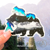 momma bear galaxy sticker, momma bear slap, momma bear decal, mother bear sticker, mother bear slap, mother bear decal, baby bear galaxy sticker, bear cub slap, bear cub decal, colorado mountains sticker, colorado mountains slap, colorado mountains decal, colorado sticker, colorado decal, galaxy sticker, constellation sticker