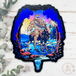 Sticker : Storyteller (Bigfoot Riding Moose)