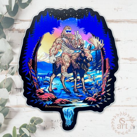 Storyteller Bigfoot Sticker – CherieSmittleArt