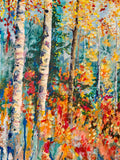 Autumn Sugar, autumn cycling art, mountain bike painting, gravel bike art, Bentonville Arkansas art, Big Sugar bike race, Little Sugar bike race, fall foliage painting, autumn forest artwork, mountain biking wall art, cycling wall decor, colorful autumn landscape, Ozarks fall colors, cyclist painting, outdoor adventure art, original acrylic painting, impressionist autumn art, abstract realism, nature-inspired artwork, fall mountain biking, biking gift for cyclists, cycling enthusiast gift, hidden heart