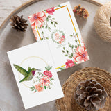 hummingbird greeting card, watercolor flower greeting card, floral greeting card, bird greeting card, hummingbird card, watercolor flower greeting card, floral card, bird card, mandala greeting card