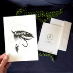 fly fishing card, fly fishing greeting card, fly fisherman card, fly fishing lure card, fly fishing lure greeting card, nymph fly fishing card, nymph fly fishing greeting card, fishing art, fishing card, fishing greeting card, colorado card, colorado greeting card, colorado fishing card, colorado fly fishing greeting card