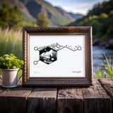 Dopamine Chemical Formula Print, Dopamine Chemical Molecule Artwork, Dopamine Chemical Symbol Drawing, Dopamine Chemical Chemistry Illustration, dopamine chemical makeup drawing, dopamine chemical structure drawing, dopamine tattoo, dopamine drawing, campfire drawing, camping drawing, tent drawing, line art mountain, mt. elbert mountain drawing, mt. elbert drawing, birds flying drawing, birds flying silhouette