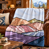 Grays and Torreys sherpa blanket, Colorado 14ers fleece blanket, Grays Peak sherpa throw blanket, Torreys Peak fleece blanket, Colorado mountain sherpa blanket, Colorado 14er art throw blanket, Microfiber sherpa throw blanket Colorado, Mountain artwork fleece throw, Gifts for Colorado mountain lovers, Unique Colorado cabin decor, Grays and Torreys line art sherpa blanket, Soft sherpa blanket with Colorado peaks, Colorado 14ers summit elevation blanket, High altitude line art fleece throw, Grays Peak throw 