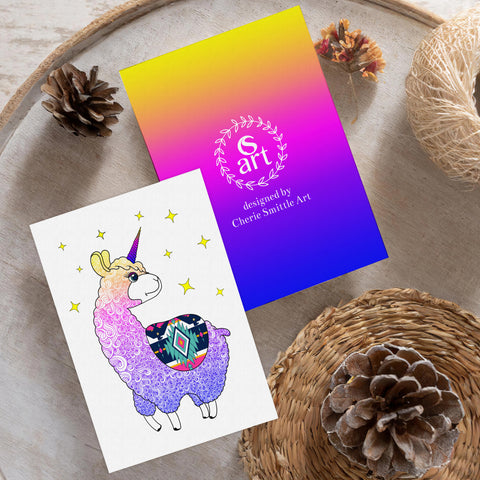 Llamacorn : a mythical creature made up of a llama and unicorn, AKA Unillama. llama silhouette, unicorn silhouette, llamacorn silhouette, llama greeting card, unicorn greeting card, llamacorn greeting card, llama card, unicorn card, llamacorn card, , funny llamacorn, funny llama, funny unicorn