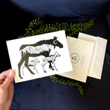 momma moose greeting card, momma moose card, mother moose greeting card, mother moose card, baby moose greeting card, baby moose card, twins moose greeting card, twins moose card, colorado mountains greeting card,  colorado mountains card, arapahoe national forest mountains greeting card,  arapahoe national forest mountains mountains card, colorado greeting card, colorado card