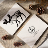 Moose Mountain Greeting Card; Greeting Card, colorado artist, colorado art, colorado artwork, moose card, mountain card, moose silhouette card, Colorado mountain card, moose greeting card, mountain greeting card, Colorado mountain greeting card, card with moose, card with mountain, thank you card, congratulations card, moose silhouette card, moose silhouette greeting card