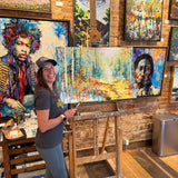 Autumn Sugar, autumn cycling art, mountain bike painting, gravel bike art, Bentonville Arkansas art, Big Sugar bike race, Little Sugar bike race, fall foliage painting, autumn forest artwork, mountain biking wall art, cycling wall decor, colorful autumn landscape, Ozarks fall colors, cyclist painting, outdoor adventure art, original acrylic painting, impressionist autumn art, abstract realism, nature-inspired artwork, fall mountain biking, biking gift for cyclists, cycling enthusiast gift, hidden heart