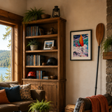 Colorado whitewater art, freestyle kayaking painting, FibArk Salida artwork, Arkansas River Colorado print, palette knife river art, outdoor adventure decor, colorful kayak painting, Colorado mountain artist