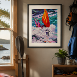 Colorado whitewater art, freestyle kayaking painting, FibArk Salida artwork, Arkansas River Colorado print, palette knife river art, outdoor adventure decor, colorful kayak painting, Colorado mountain artist