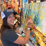 Autumn Sugar, autumn cycling art, mountain bike painting, gravel bike art, Bentonville Arkansas art, Big Sugar bike race, Little Sugar bike race, fall foliage painting, autumn forest artwork, mountain biking wall art, cycling wall decor, colorful autumn landscape, Ozarks fall colors, cyclist painting, outdoor adventure art, original acrylic painting, impressionist autumn art, abstract realism, nature-inspired artwork, fall mountain biking, biking gift for cyclists, cycling enthusiast gift, hidden heart