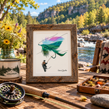 Ozarks on the Fly, Arkansas fly fishing art, Ozark fly fishing, Arkansas fishing art, Ozarks artwork, fly fishing artwork, fly fishing wall art, Arkansas river art, Ozark rivers, fly fisherman art, fishing wall decor, Arkansas artist, Ozark Mountains art, fly fishing gift, trout fishing art, handmade Arkansas art, Colorado artist Arkansas art, nature inspired artwork