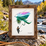Ozarks on the Fly, Arkansas fly fishing art, Ozark fly fishing, Arkansas fishing art, Ozarks artwork, fly fishing artwork, fly fishing wall art, Arkansas river art, Ozark rivers, fly fisherman art, fishing wall decor, Arkansas artist, Ozark Mountains art, fly fishing gift, trout fishing art, handmade Arkansas art, Colorado artist Arkansas art, nature inspired artwork