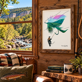 Ozarks on the Fly, Arkansas fly fishing art, Ozark fly fishing, Arkansas fishing art, Ozarks artwork, fly fishing artwork, fly fishing wall art, Arkansas river art, Ozark rivers, fly fisherman art, fishing wall decor, Arkansas artist, Ozark Mountains art, fly fishing gift, trout fishing art, handmade Arkansas art, Colorado artist Arkansas art, nature inspired artwork
