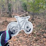 Grays and Torreys sticker, Colorado mountain bike sticker, mtb decal, mountain biking sticker, Colorado 14er sticker, Grays Peak sticker, Torreys Peak sticker, Colorado mountain sticker, topographic map sticker, topo line art, mountain bike decal, cycling sticker, MTB sticker, biking sticker, biking decal, Continental Divide art, 14er enthusiast gift, mountain biking gift, Colorado souvenir, outdoor adventure decal, mountain landscape sticker, mountain biking art