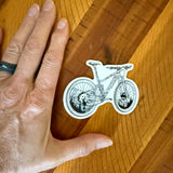 Grays and Torreys sticker, Colorado mountain bike sticker, mtb decal, mountain biking sticker, Colorado 14er sticker, Grays Peak sticker, Torreys Peak sticker, Colorado mountain sticker, topographic map sticker, topo line art, mountain bike decal, cycling sticker, MTB sticker, biking sticker, biking decal, Continental Divide art, 14er enthusiast gift, mountain biking gift, Colorado souvenir, outdoor adventure decal, mountain landscape sticker, mountain biking art