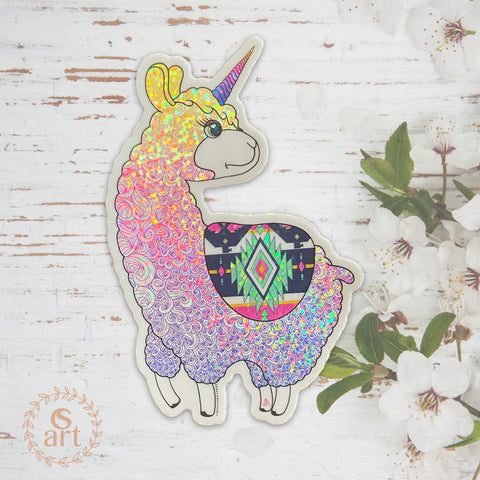 Llamacorn : a mythical creature made up of a llama and unicorn, AKA Unillama. llamacorn sticker, funny llamacorn decal, funny llama decal, funny unicorn decal, llamacorn sticker, llama sticker, unicorn sticker, llama slap, llamacorn slap, unicorn slap