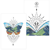 butterfly card, butterfly greeting card, mountain card, mountain greeting card, colorado mountain card, colorado mountain greeting card, twin lakes colorado card, twin lakes colorado greeting card, leadville colorado card, leadville colorado greeting card, Feminine dotwork card, fair isle dotwork greeting card, Scandinavian dot card, simple dotwork greeting card