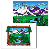 colorado mountains greeting card, colorado mountains card, idaho springs colorado greeting card, idaho springs colorado card, mountain greeting card, mountain card, mountain and river greeting card, mountain and river card, mountain greeting card, colorful mountain greeting card, colorado greeting card, colorado card