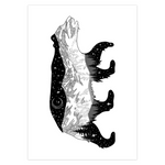  Bear silhouette card, bear silhouette greeting card, Bearing it in Colorado Greeting Card; Greeting Card, colorado artist, colorado art, colorado artwork, bear card, bear greeting card, colorado greeting card, mountain greeting card, card with bear, card with mountain, thank you card, congratulations card, bear silhouette card, bear silhouette greeting card