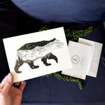  Bear silhouette card, bear silhouette greeting card, Bearing it in Colorado Greeting Card; Greeting Card, colorado artist, colorado art, colorado artwork, bear card, bear greeting card, colorado greeting card, mountain greeting card, card with bear, card with mountain, thank you card, congratulations card, bear silhouette card, bear silhouette greeting card