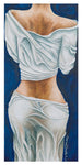 figurative art, female back painting, sensual art print, modern figurative painting, contemporary body art, woman’s back artwork, fine art nude (tasteful), back anatomy art, elegant female form painting, feminine strength artwork, painting of woman in draped fabric, sensual yet classy artwork, figurative art print on fine art paper, romantic gesture art gift, athletic female form painting, body geometry artwork, painting inspired by real women, art inspired by wife and husband story, romantic art for him