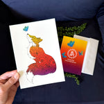 Greeting Card Fox with Henna and Paisley with some Mandelbrot mixed in. colorado artist, colorado art, colorado artwork, butterfly card, fox greeting card, colorado greeting card, mandala greeting card, card with butterflies, card with fox, thank you card, congratulations card, fox silhouette, butterfly silhouette, paisley fox, paisley butterfly